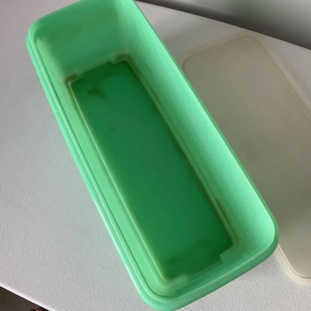Vintage Tupperware Jade Green Celery Vegetable Keeper Crisper With Tray USA